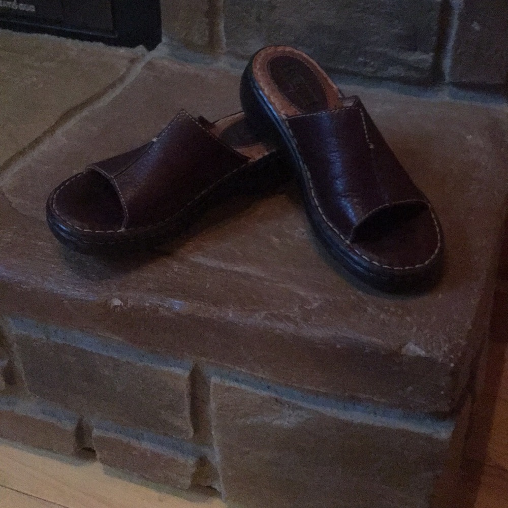 Born Leather slip on shoes.